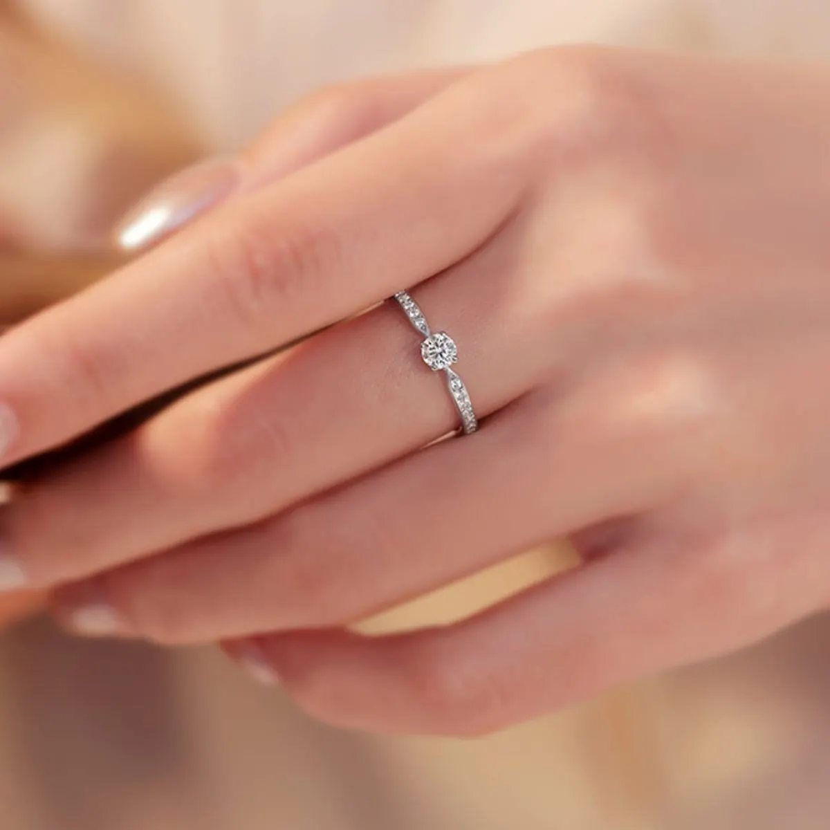 1 Carat 925 Sterling Silver Moissanite Ring